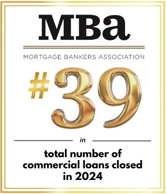 ComCapFL ranked number 39 in total commercial loans closed in 2024, per the Mortgage Bankers Association